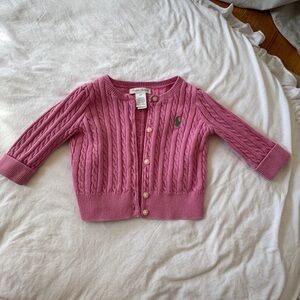 Ralph Lauren Pink Cable Knit Sweater